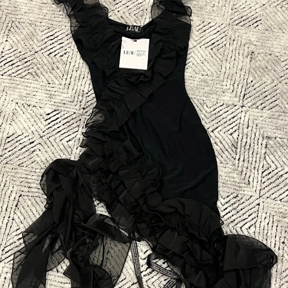 LEAU ROUX Ruffle Mesh Dress - Picture 5 of 8